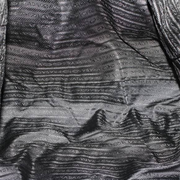 PRADA Tote Bag Canvas Leather Black Auth bs6724 - Picture 10 of 16